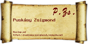 Puskásy Zsigmond névjegykártya